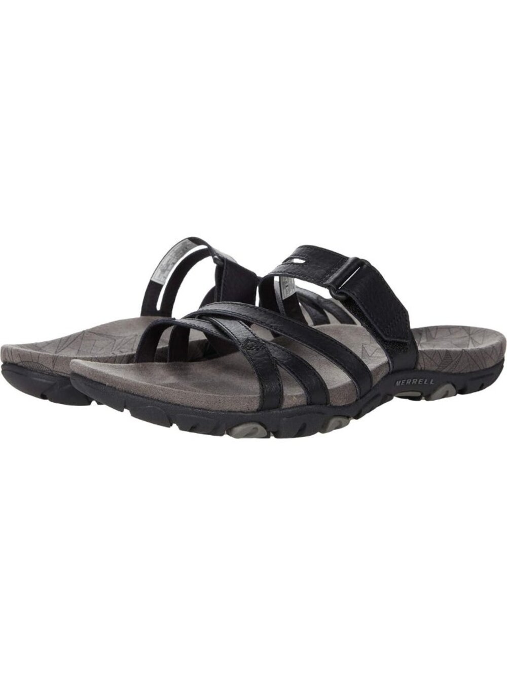 New MERRELL SANDSPUR ROSE SLIDE BLACK Women's Size 10